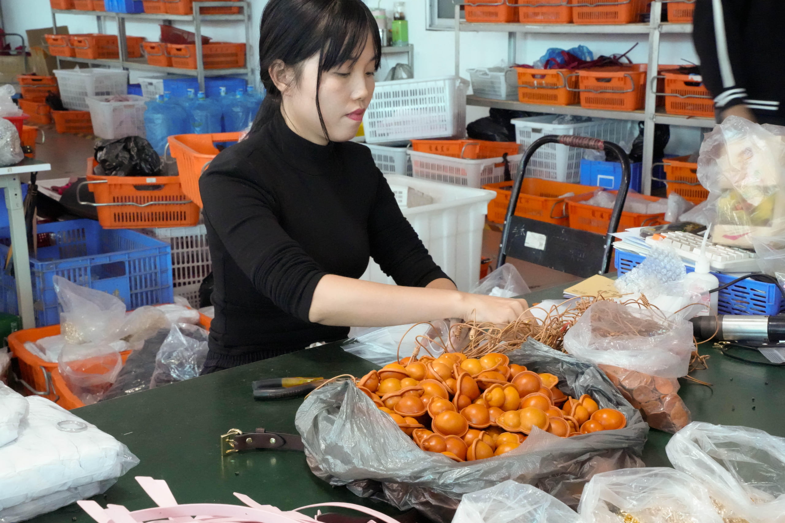 Custom leather bag charms collection